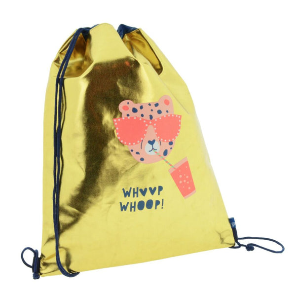 Palms en Pizza Sporttas Cheetah Goud/Roze
