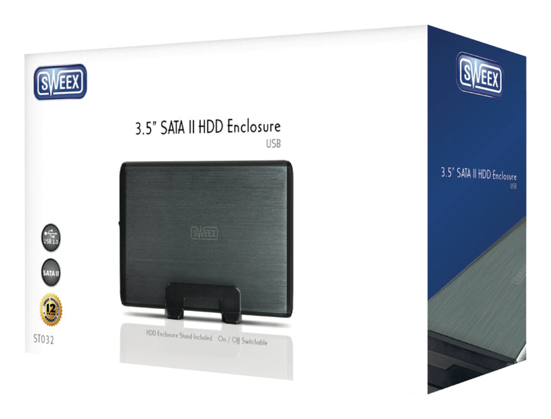 Sweex ST032 Harde Schijf Behuizing 3.5 &quot; Sata Usb 2.0 Zwart
