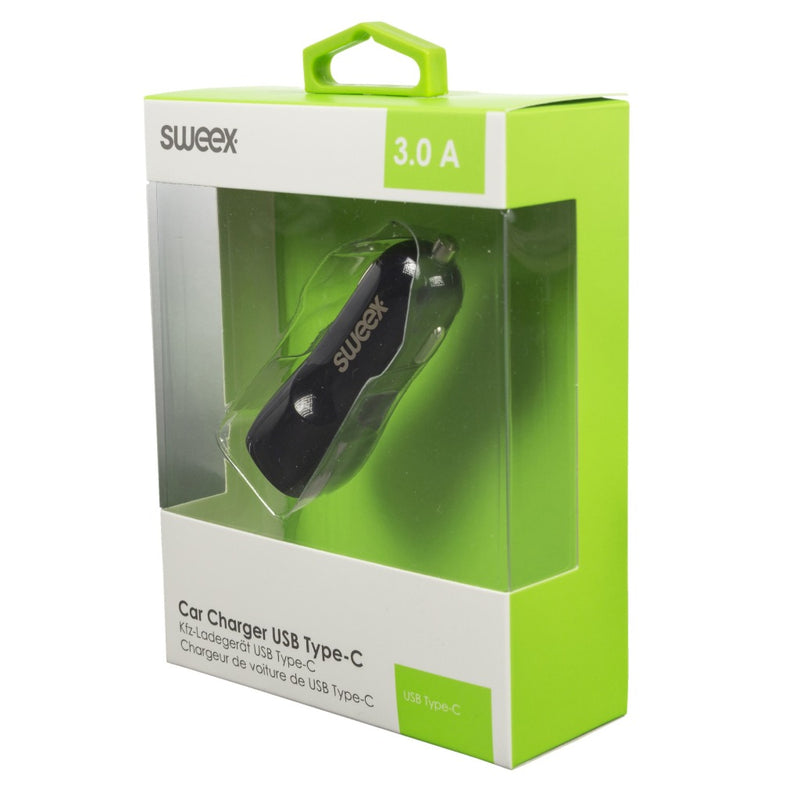 Sweex CH-013BL Autolader 1-uitgang 3.0 A Usb-c Zwart