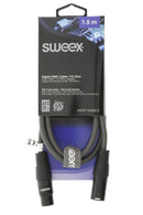 Sweex SWOP15500E15 Xlr Digitale Kabel Xlr 5-pins Male - Xlr 5-pins Female 1.5 M Donkergrijs