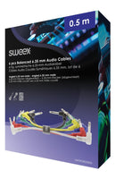 Sweex SWOP23025E05 Stereo Audiokabel 6.35 Mm Male - 6.35 Mm Male 0.50 M Donkergrijs
