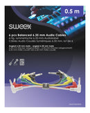 Sweex SWOP23025E05 Stereo Audiokabel 6.35 Mm Male - 6.35 Mm Male 0.50 M Donkergrijs