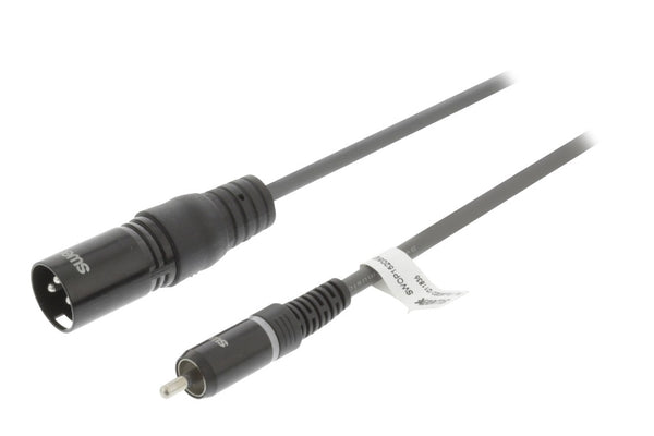 Sweex SWOP15205E30 Xlr Mono Kabel Xlr 3-pins Male - Rca Male 3.0 M Donkergrijs
