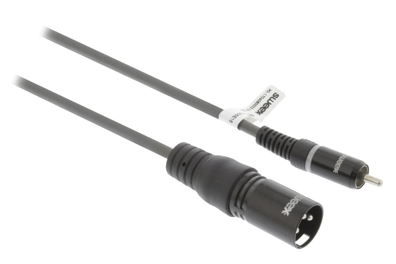 Sweex SWOP15205E30 Xlr Mono Kabel Xlr 3-pins Male - Rca Male 3.0 M Donkergrijs