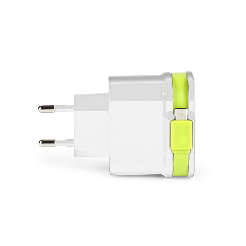 Sweex CH-026WH Lader 3-uitgangen 3 A 2x Usb / Micro-usb Wit/groen