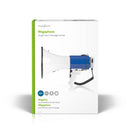 Nedis MEPH200WT Megafoon 25 W Bereik Van 1500 M Afneembare Microfoon Wit/blauw