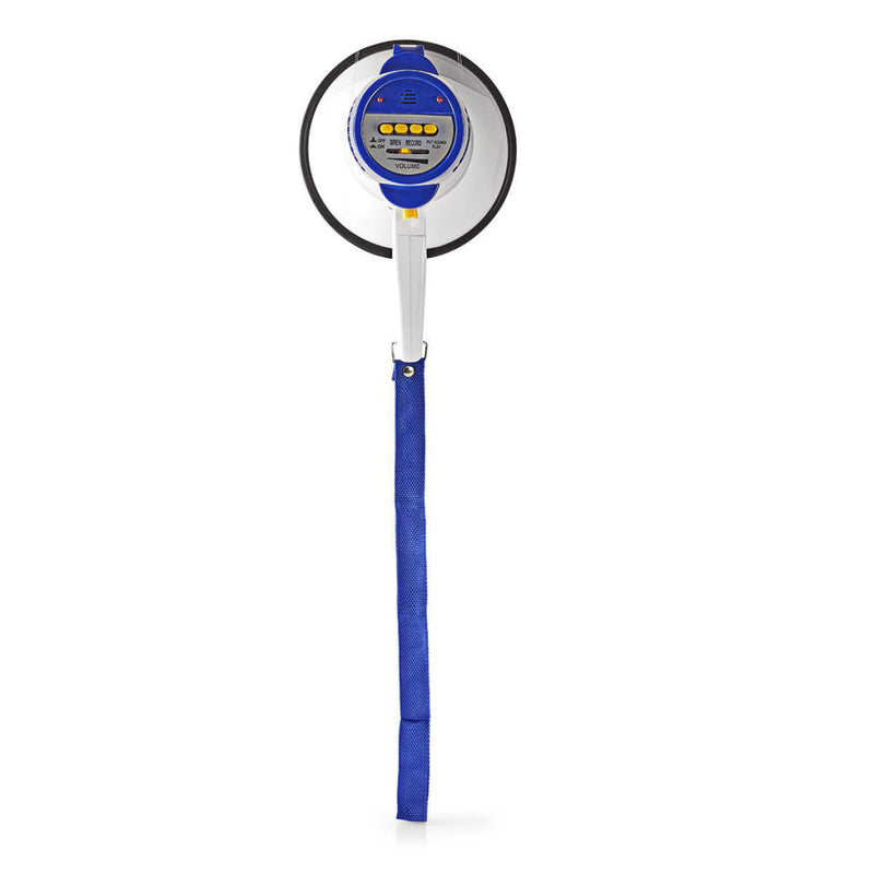 Nedis MEPH150WT Megafoon 10 W Bereik Van 250 M Ingebouwde Microfoon Wit / Blauw