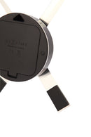 NeXtime NE-2269ZW Wandklok Dia. 85 Cm, Aluminium, Zwart, Hands