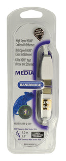 Bandridge BBM34000W10 High Speed Hdmi Kabel Met Ethernet Hdmi-connector - Hdmi-connector 1.00 M Wit