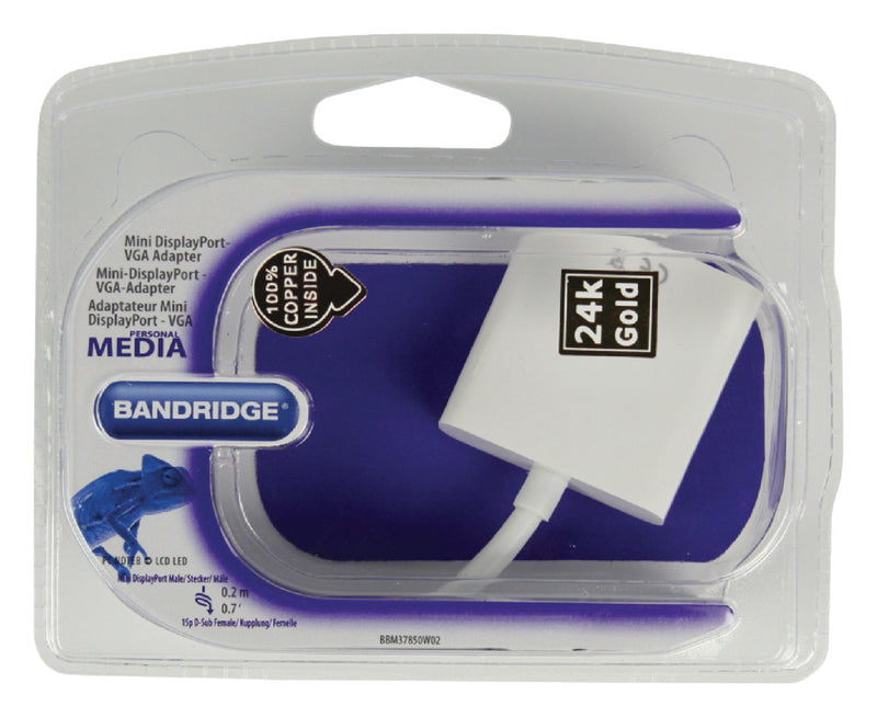 Bandridge Bbm37850w02 Mini Displayport Adapterkabel 0,2 M