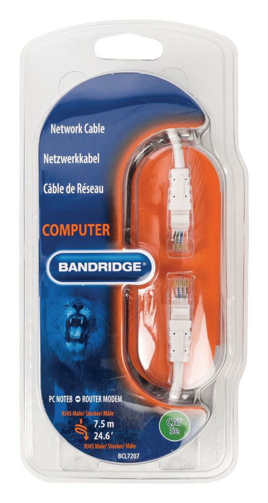 Bandridge BCL7207 Multimedia Netwerk Kabel 7.5 M