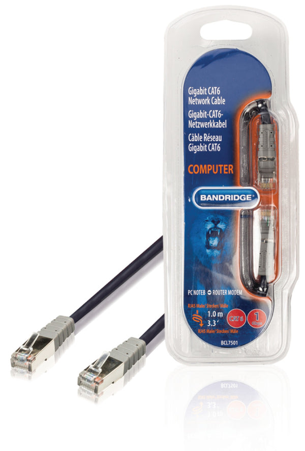 Bandridge BCL7501 Multimedia-netwerkkabel Cat6 1.0 M