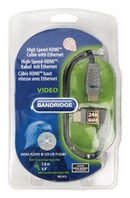 Bandridge BVL1412 High Speed Hdmi-kabel met Ethernet Hdmi-connector - Hdmi-connector (rechts-gehoek