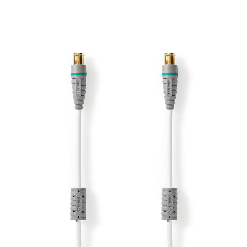 Bandridge BVL9305 Antennekabel F-male Quick - F-male Quick 5.00 M Wit