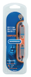 Bandridge BCL5201 Usb 3.1 Kabel Usb-c Male - Usb-c Male 1.00 M Blauw