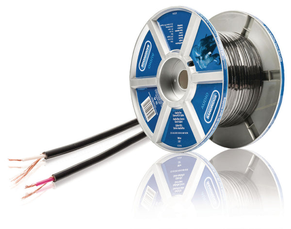 Bandridge LC3216 Stereo Audiokabel Op Haspel 2x 0.14 Mm² 100 M Zwart