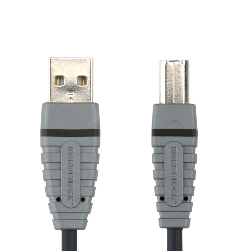 Bandridge BCL4101 Usb 2.0 Kabel A Male - B Male Rond 1.00 M Blauw