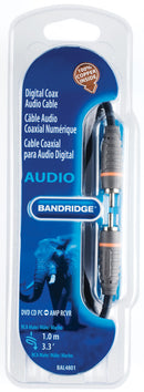 Bandridge BAL4801 Digitale Audiokabel Rca Male - Rca Male 1.00 M Blauw