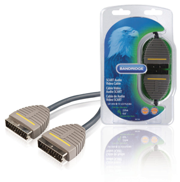 Bandridge BVL7102 Scart Kabel Scart Male - Scart Male 2.00 M Blauw