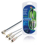 Bandridge BVL4202 Composiet Videokabel 3.5 Mm Male - 3x Rca Male 2.00 M Blauw