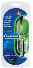 Bandridge BVL4202 Composiet Videokabel 3.5 Mm Male - 3x Rca Male 2.00 M Blauw