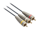 Bandridge BVL5302 Composiet Videokabel 3x Rca Male - 3x Rca Male 2.00 M Blauw