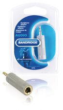 Bandridge BAP446 Stereo Audio Adapter 3.5 Mm Male - 6.35 Mm Female Grijs