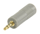 Bandridge BAP446 Stereo Audio Adapter 3.5 Mm Male - 6.35 Mm Female Grijs