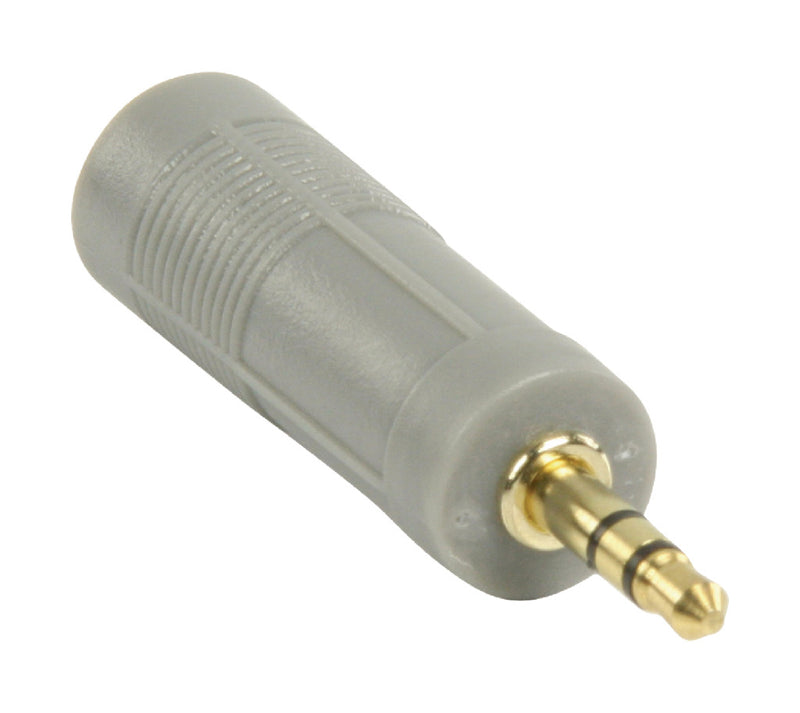 Bandridge BAP446 Stereo Audio Adapter 3.5 Mm Male - 6.35 Mm Female Grijs