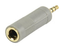 Bandridge BAP446 Stereo Audio Adapter 3.5 Mm Male - 6.35 Mm Female Grijs
