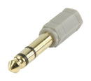 Bandridge BAP664 Stereo Audio Adapter 6.35 Mm Male - 3.5 Mm Female Grijs