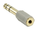 Bandridge BAP664 Stereo Audio Adapter 6.35 Mm Male - 3.5 Mm Female Grijs