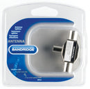 Bandridge BVP421 Coax Adapter Coax Male (iec) - 2x Coaxconnector Female (iec) Zilver