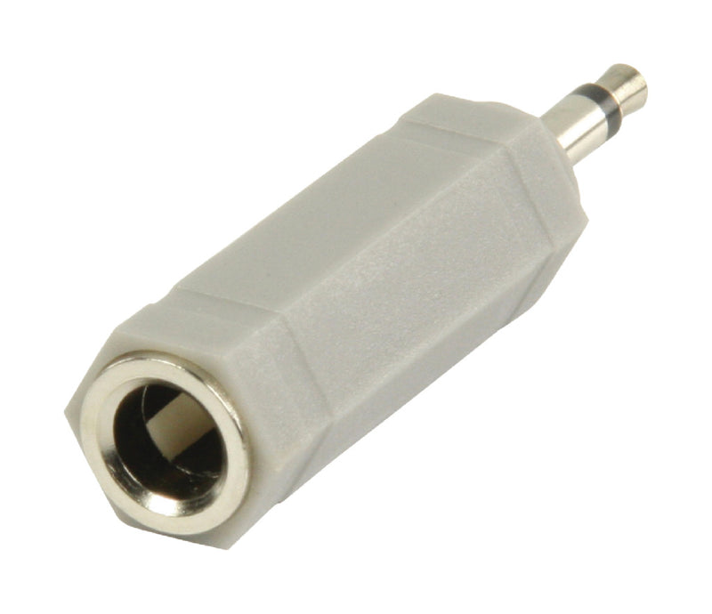 Bandridge BAP335 Mono Audio Adapter 3.5 Mm Male - 6.35 Mm Female Grijs