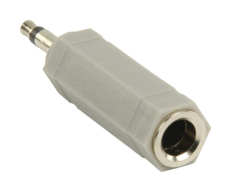 Bandridge BAP335 Mono Audio Adapter 3.5 Mm Male - 6.35 Mm Female Grijs