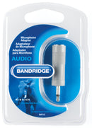 Bandridge BAP335 Mono Audio Adapter 3.5 Mm Male - 6.35 Mm Female Grijs