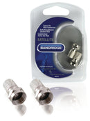Bandridge BPP370 F-connector Male Metaal Zilver