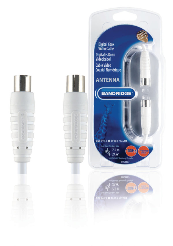 Bandridge BVL8807 Digitale Coax Kabel 100 db 7.5 M