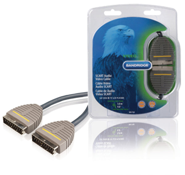 Bandridge BVL7103 Scart Kabel Scart Male - Scart Male 3.00 M Blauw