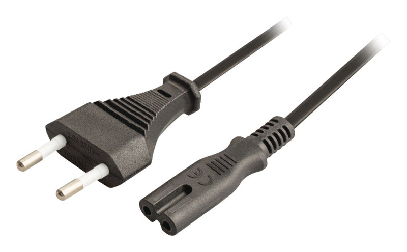 Bandridge BPL1702 Euro Stroomkabel Euro Male - Iec-320-c7 1.80 M Zwart