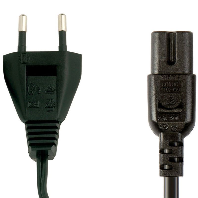Bandridge BPL1702 Euro Stroomkabel Euro Male - Iec-320-c7 1.80 M Zwart