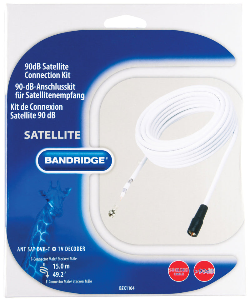 Bandridge Bzk1104 Aansluitkit van 90 db voor Digitale Satellietverbinding 15.0 M