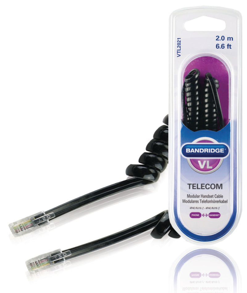 Bandridge VTL2021 Modulaire Handset Kabel 2.0 M