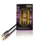 Profigold Prol8703 Coaxkabel Male - Female 3,00 M Zwart