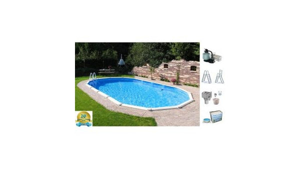 Interline Century Opbouw/Inbouw Zwembad Ovaal 610x360x132 cm