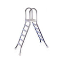 Interline Tweezijdige Trap met 2x5 Treden voor Opbouwzwembaden RVS