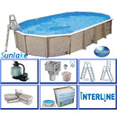 Interline Sunlake Opbouw/Inbouw Zwembad Ovaal 850x490x132 cm