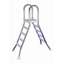 Interline Tweezijdige Trap met 2x4 Treden voor Opbouwzwembaden RVS