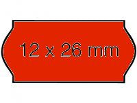 Etiket 2612 fluor rood afneembaar 6 stuks