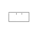 Etiket 2616 wit rechthoekig permanent 6 rol a 1000 stuks